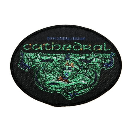 Cathedral Soul Sacrifice Oval Patch Band Name Doom Metal Woven Sew On