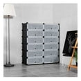 Shoe Rack Organizer, 12Cube Modular Plastic Shoes Storage with