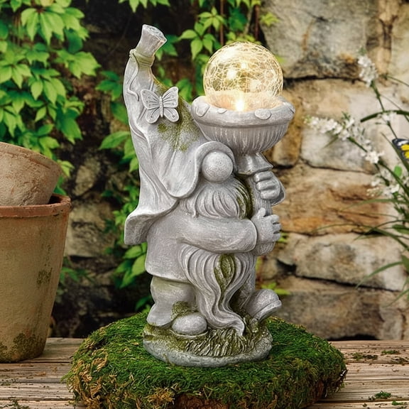 Solar Gnome Garden Statue
