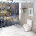 thumbnail image 7 of Shiartex Snowman Christmas Tree House Shower Curtain Set with Hooks, 100% Polyester Fabric, Washable, Waterproof Bathroom Decor, Various Sizes 36x72, 7 of 7