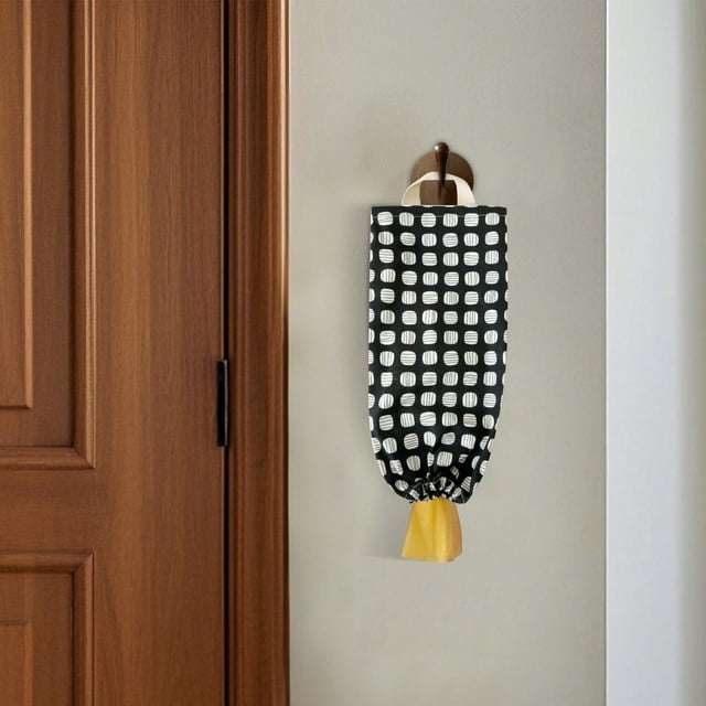 WIFKLSIIPG Wall Mounted Kitchen Bag Holder Fabric Storage Organizer for Bags