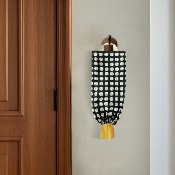 Soporte De Pared Para Bolsas De Basura De Cocina Organizador De Tela Para Guardar Bolsas De Plástico