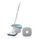 thumbnail image 1 of Juego de trapeador y balde Trapeadores de microfibra de acero inoxidable Reutilizables para el hogar Ajustables con 2 mopas, 1 of 9