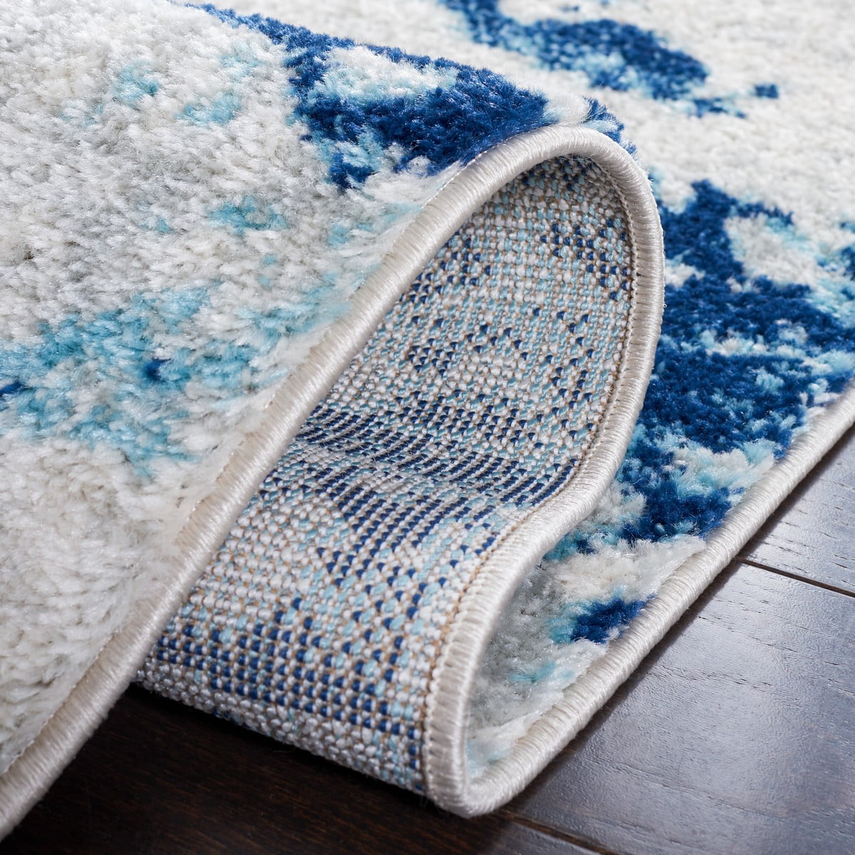 SAFAVIEH Tulum Liz Abstract Area Rug, 9' x 12', Ivory/Blue