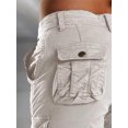 thumbnail image 5 of Bermudas de Mujer con Diseño de Bolsillo con Solapa Bermudas Cargo 2023 TrendyWhiteSmall, 5 of 5