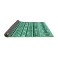 thumbnail image 2 of Ahgly Company Indoor Rectangle Abstract Turquoise Blue Modern Area Rugs, 2' x 4', 2 of 4