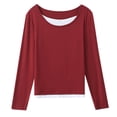 thumbnail image 3 of Long Sleeve Shirts For Women Casual Basic Tees For Women Loose Fit Summer Shirts for Women Girls Shirts Long Sleeve Workout Shirt Long Sleeve T Shirts for Woman Long Sleeve Hike Long Sleeve Shirt, 3 of 7