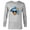 Athletic Heather, variant on Disney Mickey and Friends Donald Duck Fun in the Sun - Long Sleeve T-Shirt for Men - Customized-White