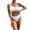 White, variant on Sngxgn Women's Bikini Sets Two Piece Swimsuit Scoop Neck Tank Wide Straps Midkini Stitching(A,L)
