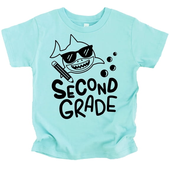 2nd Grade Shark First Day of School Gift Back to School T-Shirt Boys Back to School Chill Shirt Youth Medium