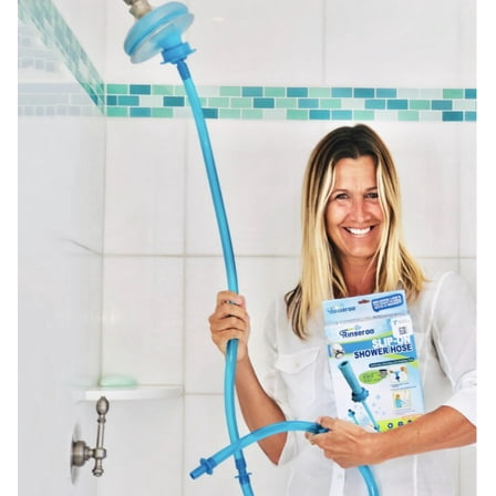 Rinseroo: 6 Foot Slip-on, Handheld Showerhead Attachment Hose for Sink/Shower. No Install, Detachable Shower Head Sprayer. For Faucets Up To 4" Wide. Not for tubs.