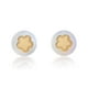 thumbnail image 1 of Aretes de oro 14k GIALLO Broquel Estrella perlada de oro amarillo con madre perla, 1 of 4