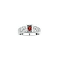 thumbnail image 1 of RYLOS Men's Rings Sterling Silver Classic 6X4MM Oval Gemstone & Diamond Ring Garnet January Birthstone Rings For Men, Silver Rings, Size 13, 1 of 7