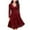 Red, variant on AOOCHASLIY Trendy Women Patchwork Skull Splicing Long Sleeve Vintage Party Dress