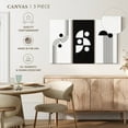 thumbnail image 5 of Elephant Stock Geometric Mountain Ii Bw Wall Art - Horizontal Multi Panel Canvas - Dining Room Wall Decor - Abstract Multi Panel - White And Black Decor - 50" x 32", 5 of 8