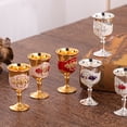thumbnail image 3 of Copa de vino de temporada rosa, moderna, de forma única, resistente a roturas, de aleación de zinc, estilo europeo vintage, para beber whisky, artículos para el hogar., 3 of 8