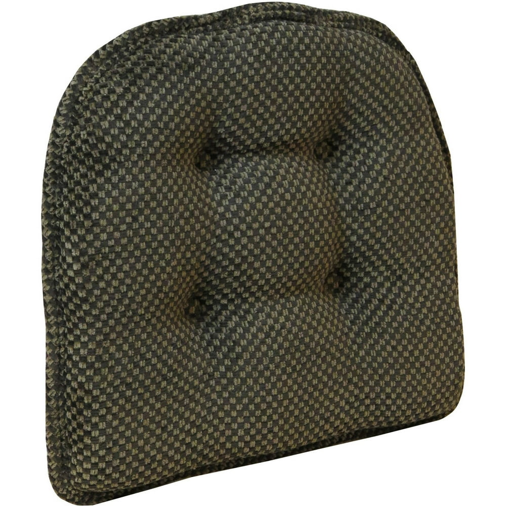 Gripper 15" x 16" NonSlip Textured Brown Chair Cushion