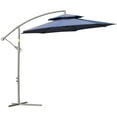 thumbnail image 2 of Outsunny 9' Offset Cantilever Patio Umbrella with Cross Base, Blue, 2 of 9