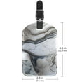 thumbnail image 6 of Square 2Pack PU Leather Marble Texture Cruise Luggage Tag with Privacy Cover and Name ID Tag for Travel Handbags Backpacks Luggage Tags, 6 of 6