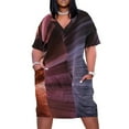 thumbnail image 1 of Vestido holgado con bolsillos en colores de Antelope Canyon, elegante vestido de mujer en oferta, vestido de noche de lujo para mujer, vestido de cumpleaños, 1 of 6