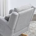 thumbnail image 4 of High Back Fabric Rocker Armchair with Pillow and Storage / Ideal for Living Area, 4 of 6