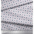 thumbnail image 3 of Soimoi Purple Poly Georgette Fabric Jaal Jamdani Print Fabric by Yard 52 Inch Wide, 3 of 3