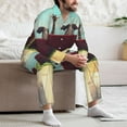 thumbnail image 7 of Sikiie Elehpant And A Giraffe Looking At The Sea Mens Pajama Set, Soft Warm Long Sleeve Sleepwear, Cozy Button-Down Pjs for Men-XX-Large, 7 of 7