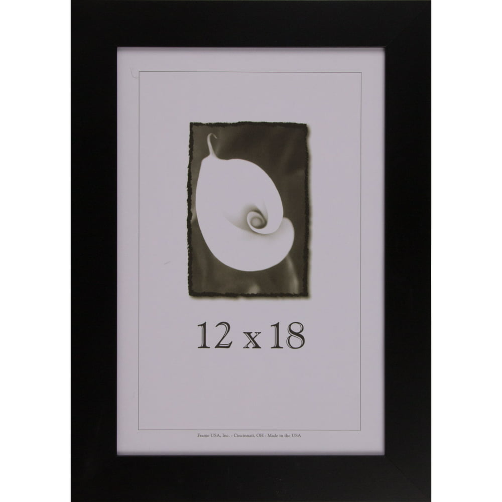 Frame USA Black Wooden Picture Frame (12 x 18) 2 inches 