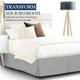 thumbnail image 4 of Full Size Box Pleated Bedskirt - 100% Microfiber - 14" Deep Pocket - Hotel Quality Bedskirt - Light Gray., 4 of 4