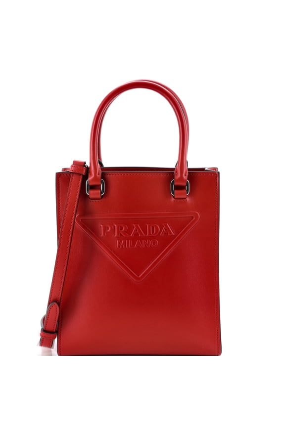 Pre-Owned Logo Drill Tote Leather Mini By Rebag