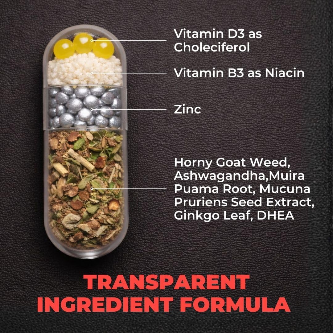 Vitalyra Testo Booster - Natural Testosterone Support Supplement for Men | Promotes Energy, Stamina, and Vitalyraity | Men’s Health | Made in USA | 30 Days Supply