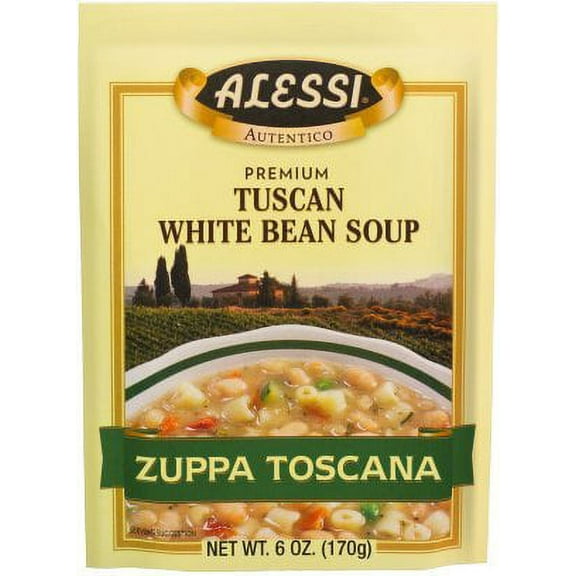 Alessi Zuppa Toscana Tuscan White Bean Soup, 6 Ounce, (Pack of 12)