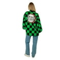 thumbnail image 4 of Demon Slayer Tanjiro Cosplay Checkered Robe Womens Back Logo Hit-Small-Medium, 4 of 5