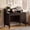 Espresso Brown, variant on Catrimown Computer Desk with Drawers, 47.2 inch White Desk with Monitor Stand, Home Office Desk with Hutch Shelf for Small Space, White