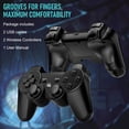thumbnail image 4 of Fousixdi 2 Pack Controllers for PS-3, Compatible with PS-3 Controller Bluetooth Rechargeable Gamepad Remote, 4 of 6