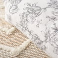 thumbnail image 3 of SAFAVIEH Labelle Floral Floor Pillow, 25" x 25", Beige/Black, 3 of 6
