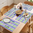 thumbnail image 5 of Colorful Plaid Placemats Set of 6, Pink Flower Welcome to Summer Life Shell Non-Slip Place Mats Washable Table Mats for Kitchen Dining Table Decorations Indoor/Outdoor, 5 of 9