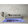 thumbnail image 3 of Ahgly Company Indoor Square Oriental Blue Industrial Area Rugs, 3' Square, 3 of 4