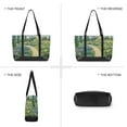 thumbnail image 6 of FORMRS Canvas Laptop Tote Bag for Women with 15.6" Computer Compartments Shoulder Handbag, Art Garden Scene, 6 of 7