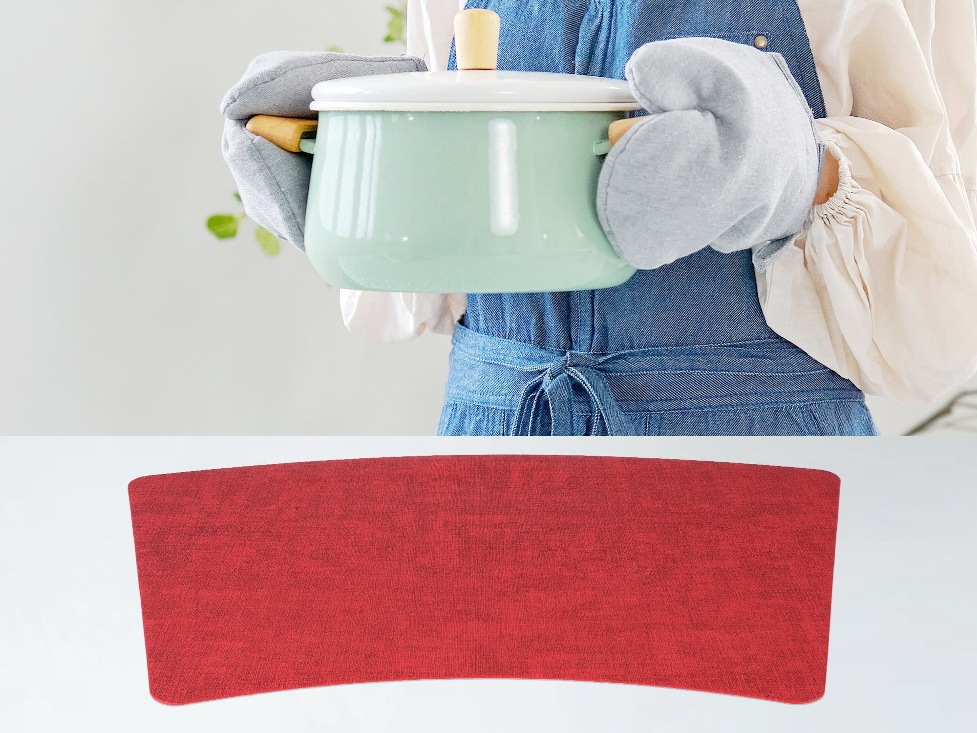 Unique Bargains Placemats for Dining Table Decor Heat Resistant Placemats 6pcs Red