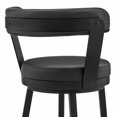 thumbnail image 6 of Armen Living Bryant 26" Counter Height Swivel Bar Stool in Black Finish and Black Faux Leather, 6 of 8