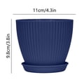thumbnail image 3 of JJV Pot de Fleurs Rond en Plastique avec Plateau de Drainage Épaissi Résistant aux Intempéries pour Succulentes Plantes d'Intérieur Extérieur Design Moderne Minimaliste 4 Pouces, 3 of 6