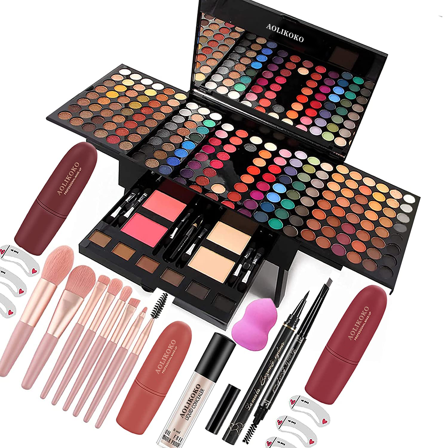 AOLIKOKO 190-Color Professional Makeup Kit photo 1