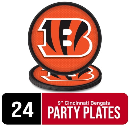 Amscan Cincinnati Bengals NFL Paper Party Plates – 9 | 24 Count