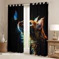 thumbnail image 2 of Homewish Kawaii Kitten Cat Curtains Pack of 2 (42x84 Each), Mystic Butterfly Animal Curtains Blackout, Teens Kids Boys Girls Bedroom Curtains, Blackout Curtains Room Decor, 2 of 6