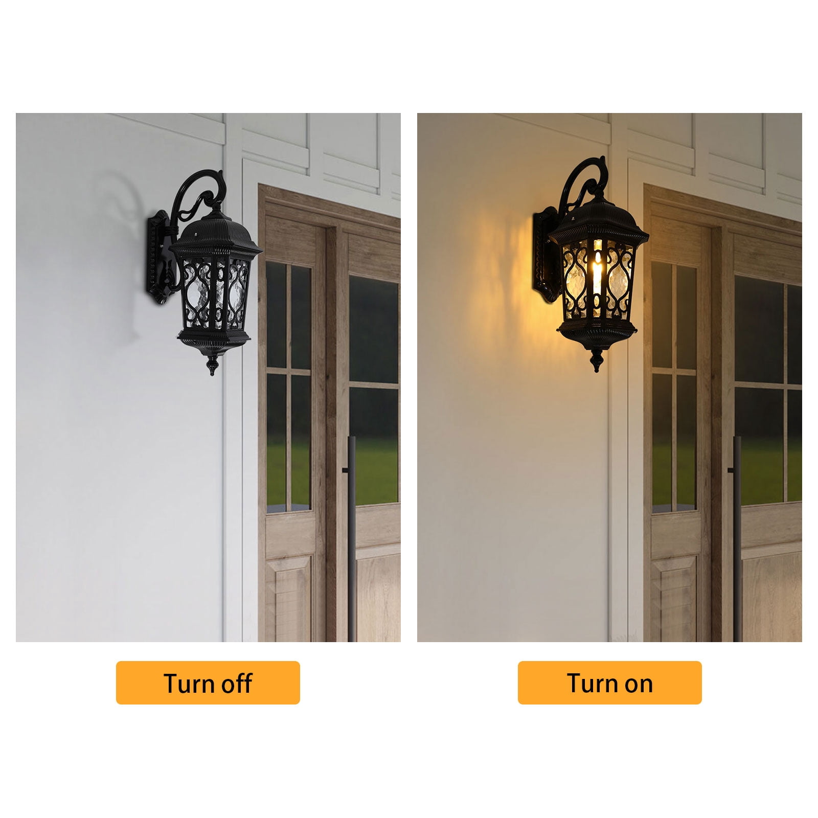 Vintage Wall Lamp, Outdoor Wall Mount Light Fixture Black for Indoor & Outdoor 30*53cm