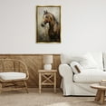 thumbnail image 3 of Stupell Industries Brown Horse Portrait Animals & Insects Painting Gold Floater Framed Canvas Art Print Wall Art, 21 x 31, 3 of 10