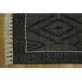 thumbnail image 6 of Casavani Hand Block Printed Black Cotton Dhurrie Hallway Stair Runner Rug Outdoor Patio Rug 3x20 feet, 6 of 7