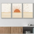 thumbnail image 2 of wall26 Framed Canvas Print Wall Art Set Mid-Century Ocean Sunset Sun Horizon Nature Abstract Illustrations Modern Art Bohemian Decorative for Living Room, Bedroom, Office - 24"x36"x3 White, 2 of 5