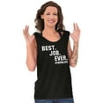thumbnail image 4 of Mom Life Best Job Ever Mothers Day Womens Plus Size Graphic Tank Top Brisco Brands 3X, 4 of 5